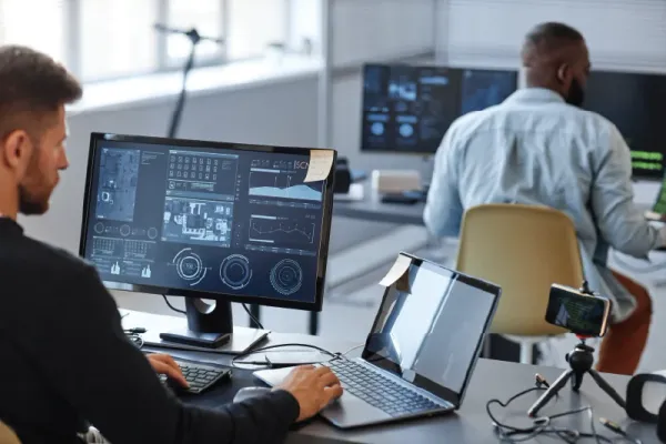 IT Engineers team developing custom web applications